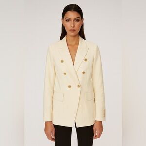 Tanya Taylor ivory double breasted blazer jacket